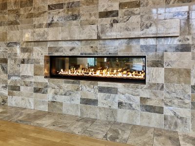 Elegant Tile Fireplace